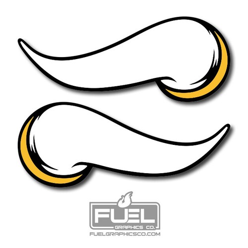 Minnesota Vikings Premium Vinyl Decal 2Pack SKOL VIKES! Show Your Horns