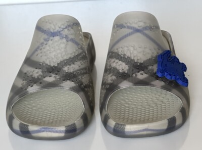Burberry Mens Stingray Rubber Lichen IP Check Sandals 14 (47) 8088962 NIB $550 Burberry Mens Stingray Rubber Lichen IP Check Sandals 14 (47  main image 4