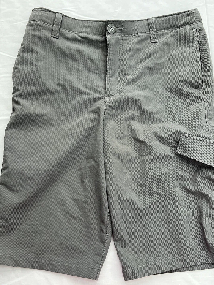 Under Armor мальчиков молодежи длинные шорты свободного серый грузовой молнии карманы YLG HEAT GEAR - Изображение 2 из 4