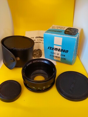 Izumanon Close Up Zoom Attachment lens Ø55mm w/box manual and case. C2