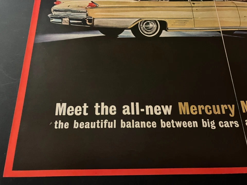 Yellow 1962 Mercury Meteor - Vintage Original Print Ad / Wall Art - CLEAN - Image 3 of 4