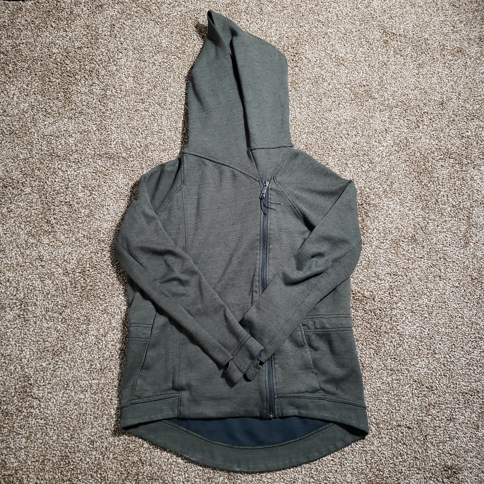 Wmns Nike Tech Fleece Olive Green Cape Hoodie Sz M (6… Gem