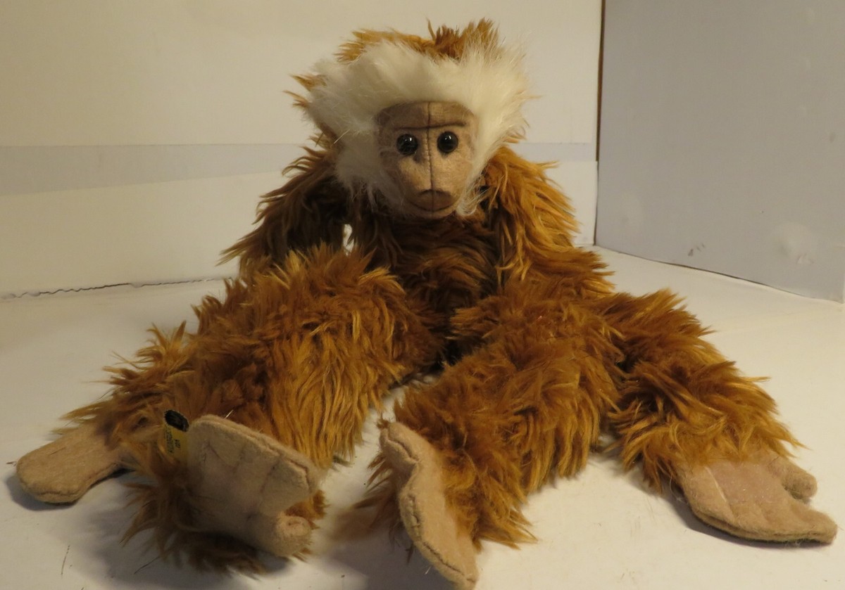 Wild Republic Hanging Monkey Gibbon Hook Loop Limbs Brown Stuffed Animal  Toy