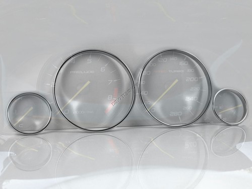 Per Honda Prelude gen.5 1997-2001 Anelli Alluminio Strumenti Strumentazione - Picture 3 of 12