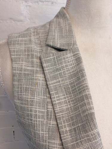 Adam Adam Lippes Cropped Shrunken Weste Schwarz Crosshatch Gr. 0 - Bild 3 von 6