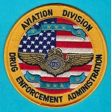 DEA DRUG ENFORCEMENT ADMINISTRATION AVIATION DIVISION SHOULDER PATCH