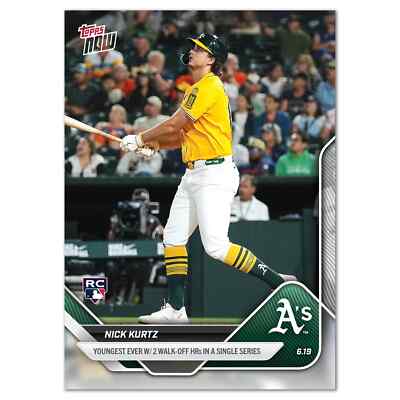 スポーツ選手 TOPPS DEFINITIVE 2025 MLB Topps NOW 322 NICK KURTZ 2 WALKOFFS 1 SERIES ATHLETICS