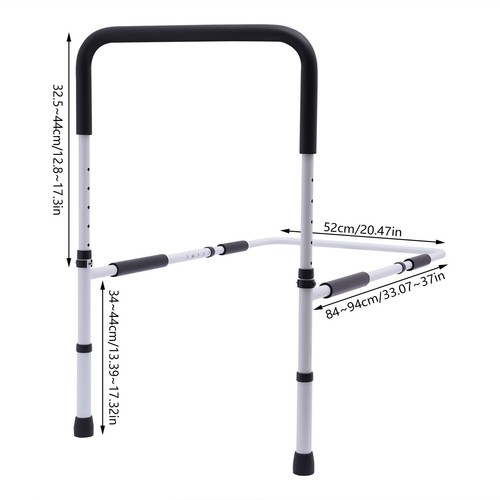 Adjustable Bed Guard Rail Bed Assist Rail Bedside Grab Bar For Disabled & Elder - Picture 3 of 24