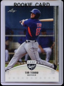 2016-TIM-TEBOW-LEAF-BASEBALL-ROOKIE-CARD-RC-NY-NEW-YORK-METS-PROSPECTS-DRAFT-2