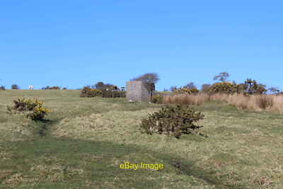 Photo 6x4 Small derelict rectangular building on hillside Amroth Building c2022