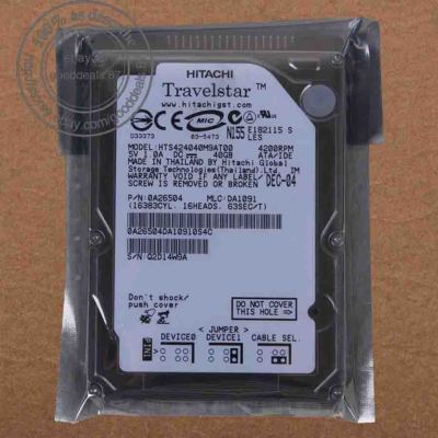 Hitachi 40 GB 2.5'' 4200 RPM 2 MB IDE PATA Hard Disk Drive HDD HTS424040M9AT00