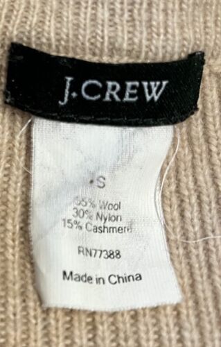 Cárdigan J Crew Doble Pecho Para Mujer Talla Pequeña Mezcla de Cachemira Beige Preppy - Imagen 3 de 7