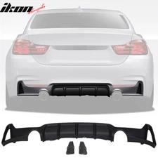 Fits 14-20 BMW F32 435i 440i M Performance Rear Bumper Lip Dual Single Exhaust