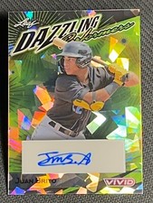 2023 Leaf Vivid GRAY CRYSTALS DAZZLING AUTO Juan Brito 1/9