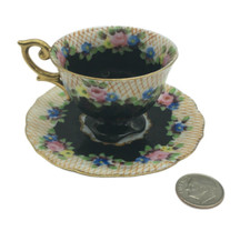 Miniature Occupied Japan Tea Cup Saucer Set Collectible Granny Core Cottage VTG