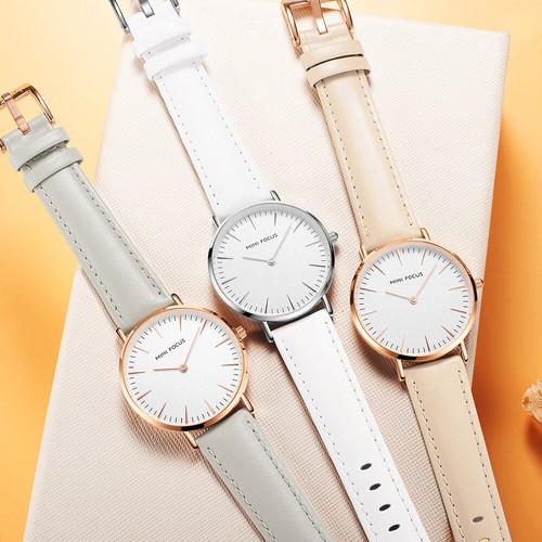 MINI FOCUS Women Watch Simple Classic Quartz Watches Elegant Leather Watch Girls - Picture 15 of 29