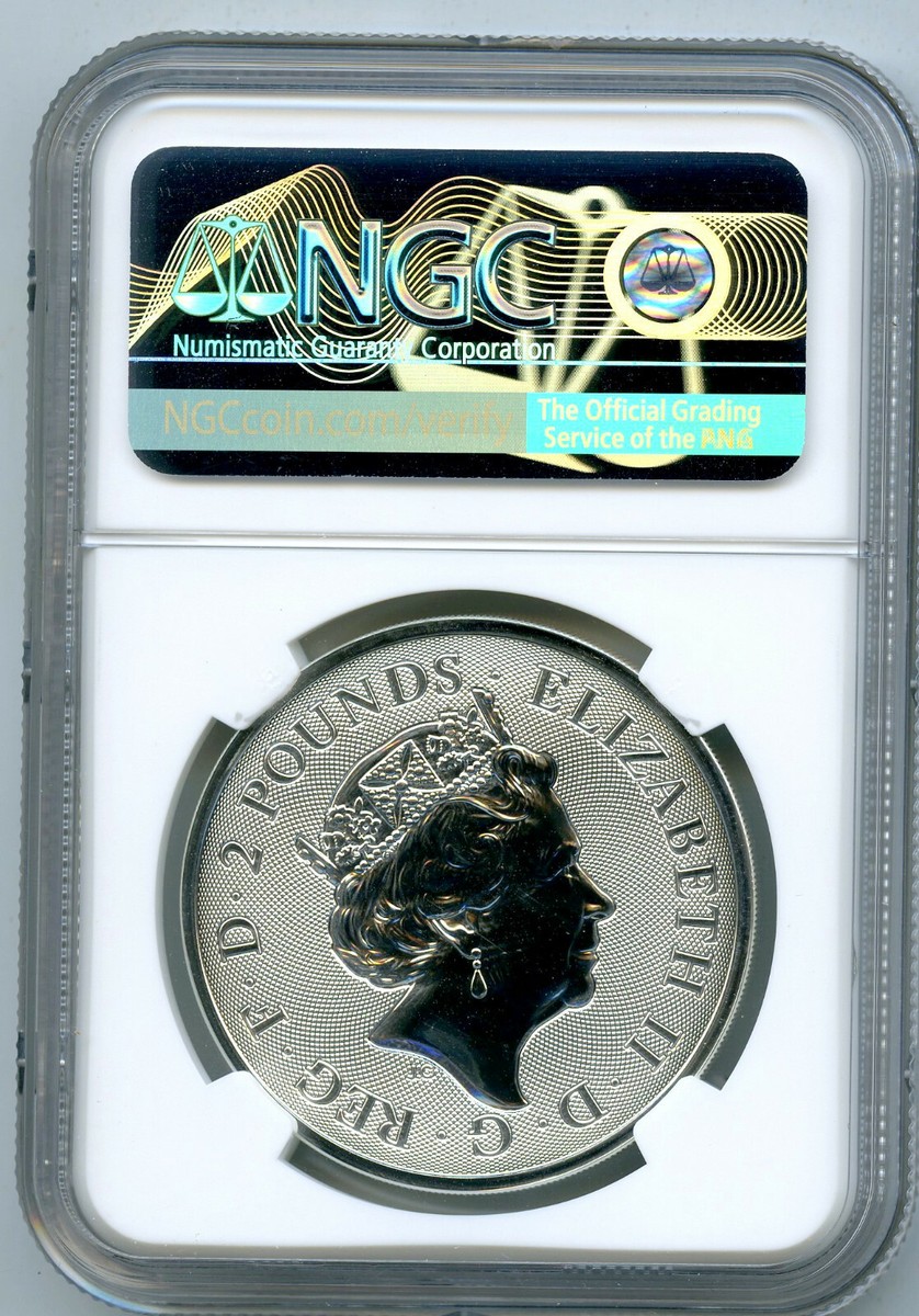2020 2PD GREAT BRITAIN 1OZ SILVER QUEEN NGC MS70 FIRST RELEASES