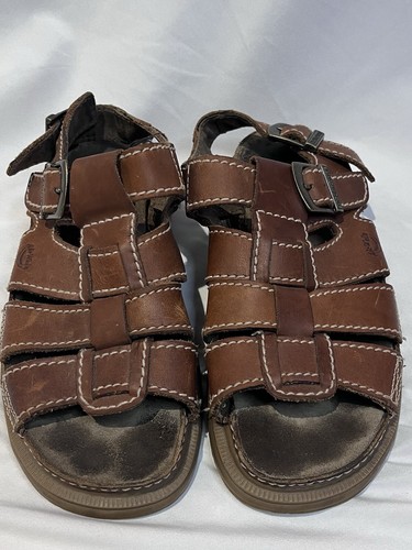 VTG Doc Dr Martens Unisex 8 Brown Leather Chunky Fisherman Sandals England Y2K