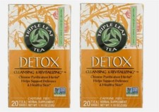 2 Boxes - Triple Leaf Detox Tea Cleansing Revitalizing 20 Tea Bags each 6/28