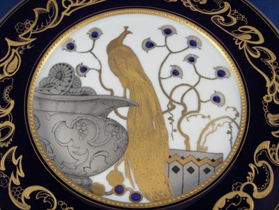 Art Nouveau Augarten Vienna Original Scenic Plate Porcelain Porzellan Teller