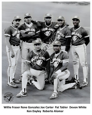 MLB 1991 Toronto Blue Jays Carter Alomar and Team Mates 8 X 10 Photo Picture