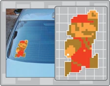 JUMPING MARIO Sprite Vinyl Decal #2 Car Truck Window Super Mario Bros. Sticker