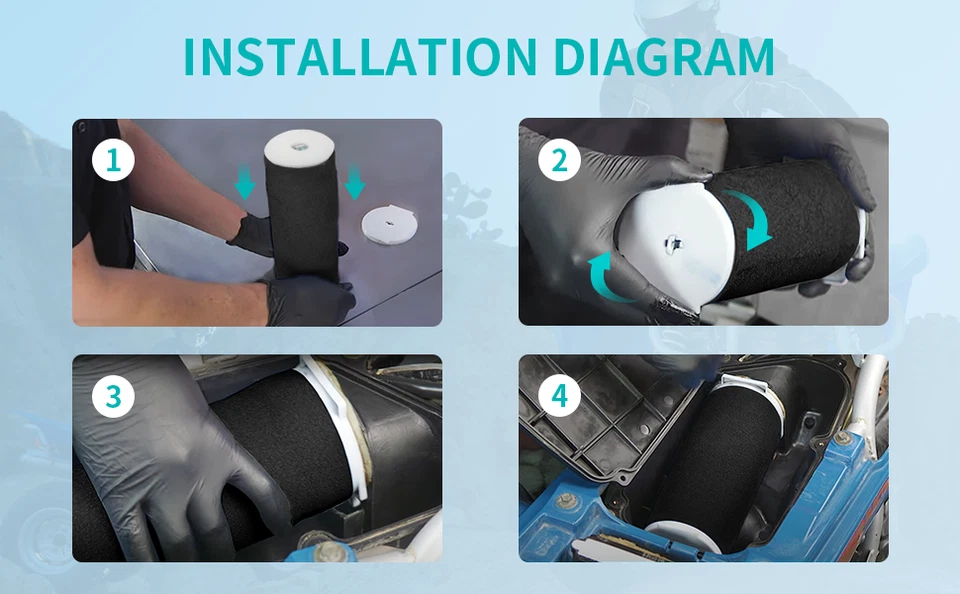 Kit de filtro de aire y guía de jaula y tapa para Yamaha Grizzly 600 660 98-08 1UY-14458-01 Foto 4 de 4