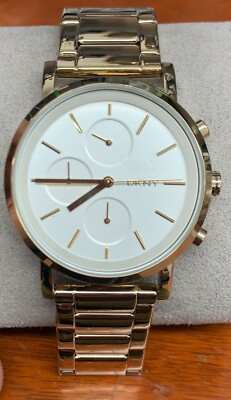 DKNY NY2274 Soho Silver Dial Gold Tone Stainless Chronograph 