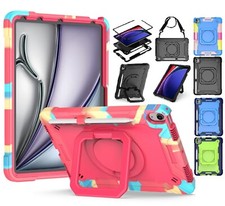 iPad Air 11 Inch Case M4 2026/M3 2025/M2 Shockproof Armor Shoulder Strap Cover