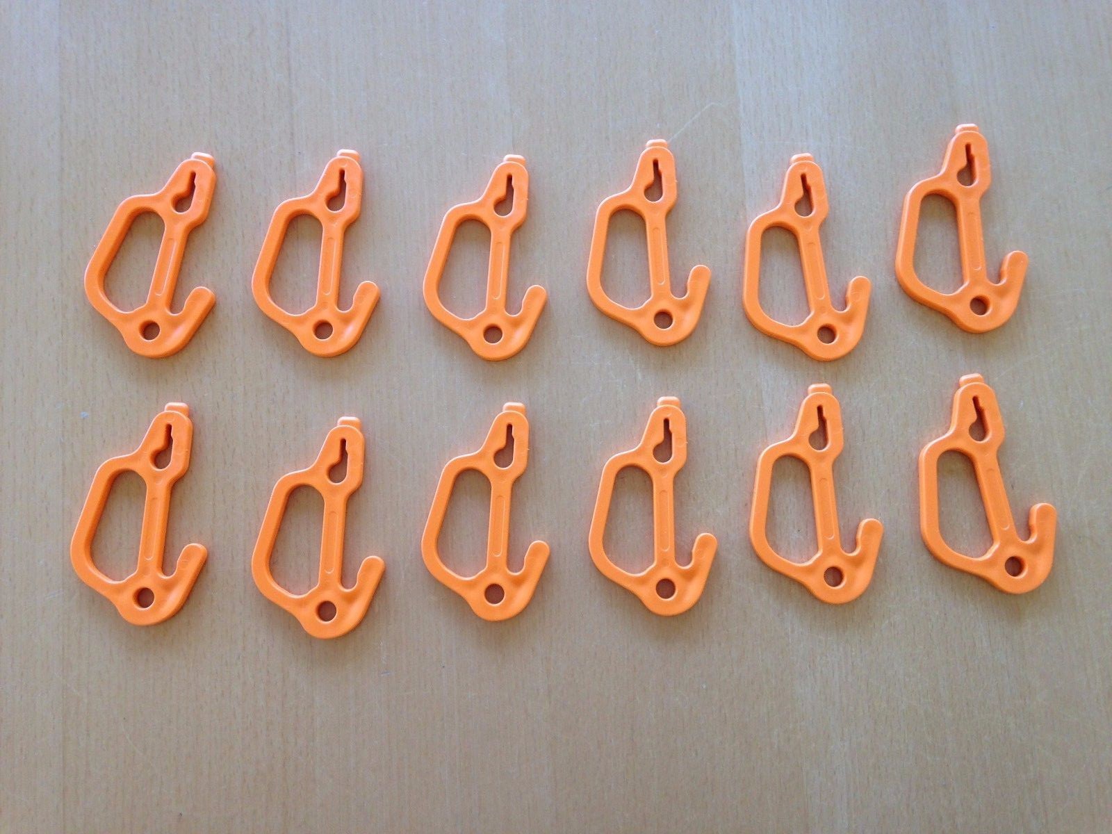 12 Pack Orange Crab Pot & Crab Trap Hooks, USA Made