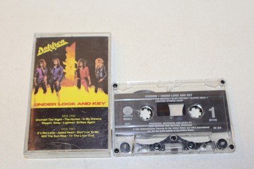 Dokken Under Lock and Key Audio Cassette Classic Hard Rock 1985 Elektra/Asylum