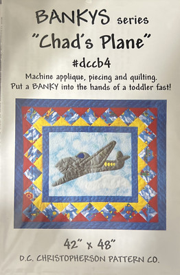 Pattern to make Chad's Plane Quilt 42'' x 48'' BANKYS SERIES , 