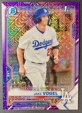 Jake Vogel 2021 Bowman Chrome Mega Box Purple Parallel Refractor #/250 Dodgers 