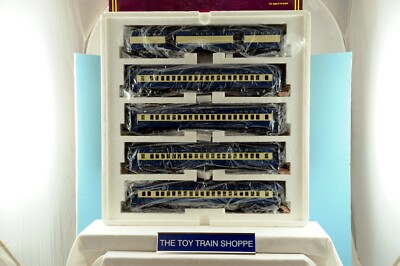 MTH PREMIER 20-4021 JERSEY CENTRAL BLUE COMET 5-CAR MADISON PASSENGER SET. LNIB.