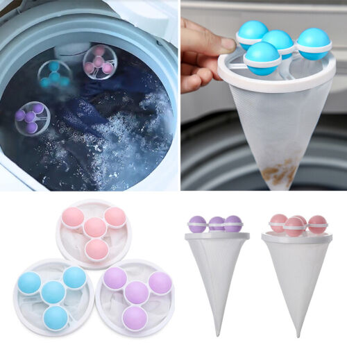 Washing Machine Hair Filter Floating Pet Lint Hair Removal Catcher Reusable Mesh