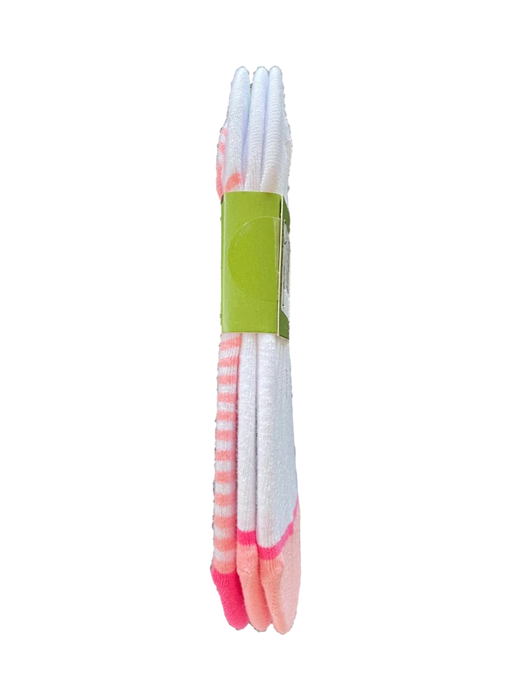 Kate Spade NO SHOW CONJUNTO DE CALCETINES FORRO ROSA BLANCO RAYAS NUEVO CON ETIQUETAS Foto 3 de 3