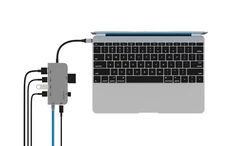 BiziOwl 8-in-1 Multi Port USB C Hub Adapter with Ethernet, 4K HDMI,  - Gray