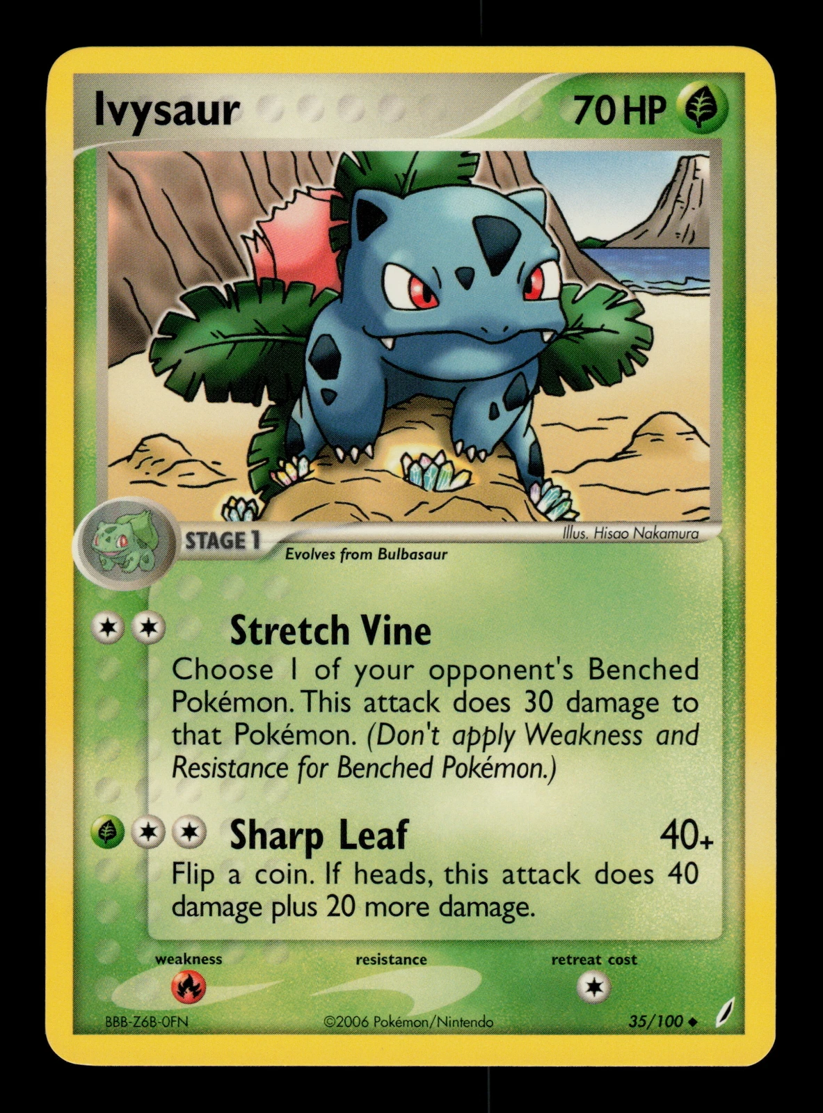 Ivysaur 35/100 - NM - Crystal Guardians, EX Pokemon