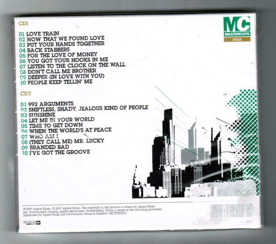 MASTERCUTS GOLD / BEST OF THE O'JAYS [2 CDs, 2007] - NEW! - 20 hits - w ...