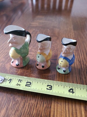 Set of 3 Denton English Bone China Mini ''Toby'' mugs
