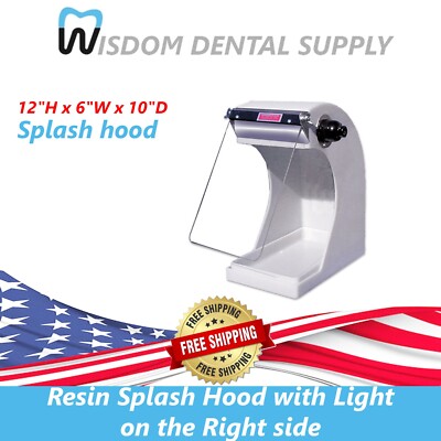 Resin Splash Hood w/ Light on the Right side and Protective Clear Acrylic Shield