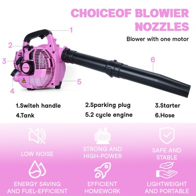 Handheld 2-Stroke Leaf Blower Gas Powered Commercial Heavy Duty Grass Yard 26CC