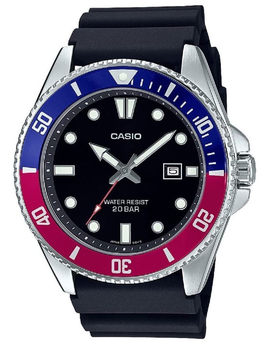 Casio MDV107-1A3V Men's Diver's Style 200 M Sports Pepsi MDV-107
