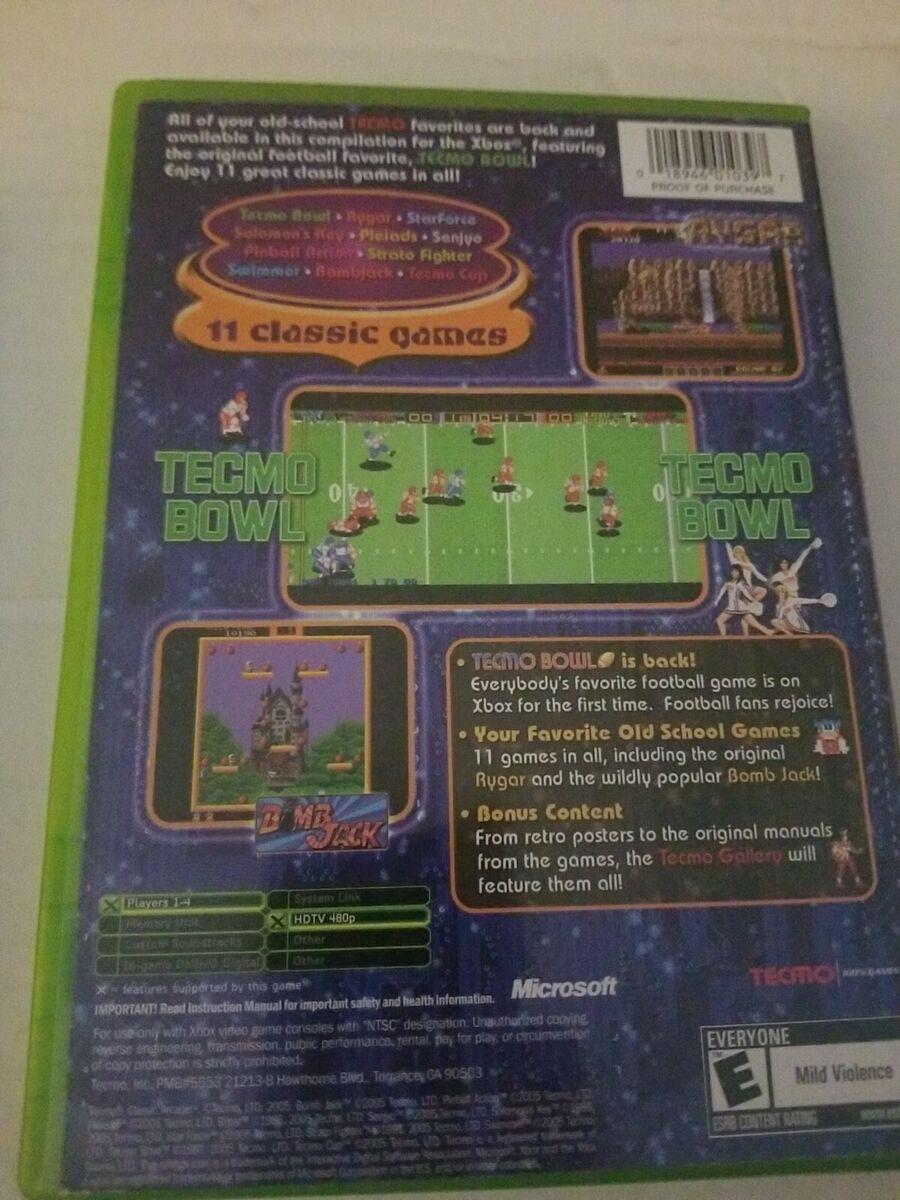 Tecmo Classic Arcade (Microsoft Xbox, 2005) 18946010397 | eBay Tecmo Classic Arcade (Microsoft Xbox, 2005) 18946010397 | eBay