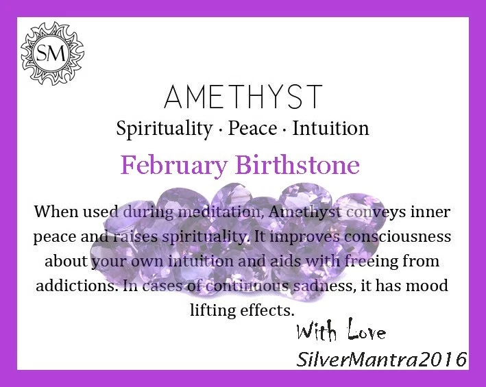 Donna Regalo Collana Girocollo 925 Argento Sterling Naturale Ametista Gemma - Immagine 4 di 4