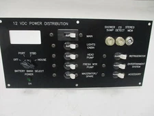 12 VDC POWER DISTRIBUTION TOGGLE SWITCH PANEL BLACK 745 MARINE BOAT