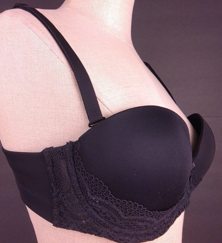 Auden RN 17730 Black Plunge Nylon Push Up Strapless Bra Size 36 B. (16) - 第 3/17 張圖片