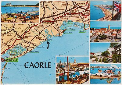 Caorle Vedutine Cartina Geografica Venezia Ebay Cartina Jesolo Caorle