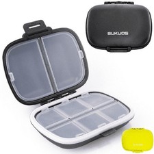 Daily Pill Organizer 8 Compartment Easy Open Travel Pill Box Dispenser New