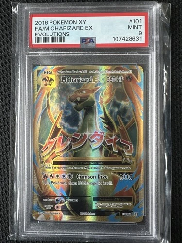 Pokemon XY Evolutions M Charizard EX #101/108 Full Art Ultra Rare 2016 PSA 9